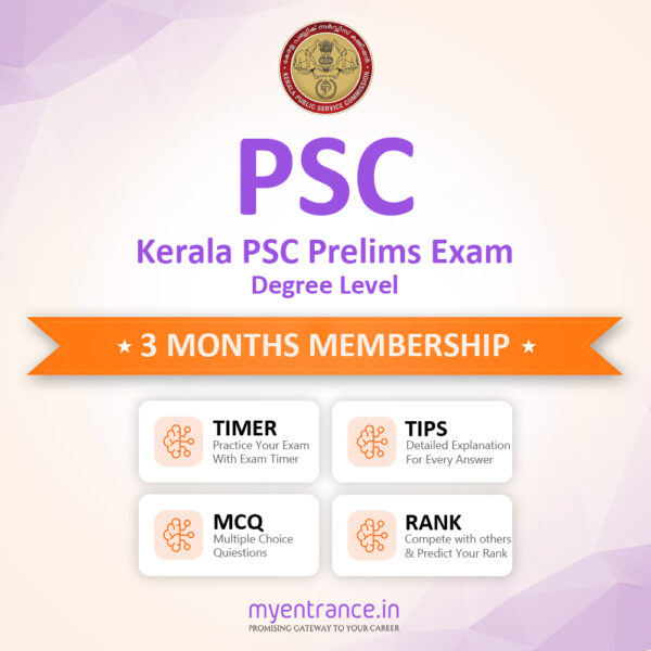 kerala psc exam degree level sample questions and answers mock test offered by my entrance