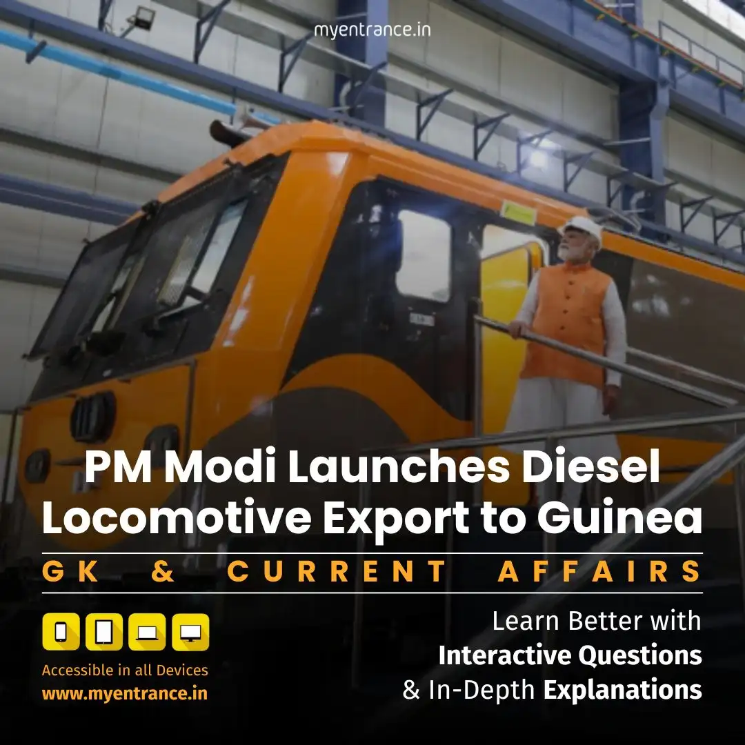 PM Narendra Modi inaugurates India's first diesel locomotive export to Guinea from Marhaura Factory, Bihar