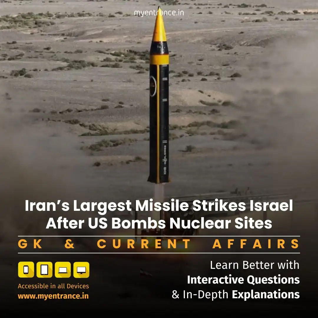 Iran’s Largest Missile Strikes Israel After US Bombs Nuclear Sites