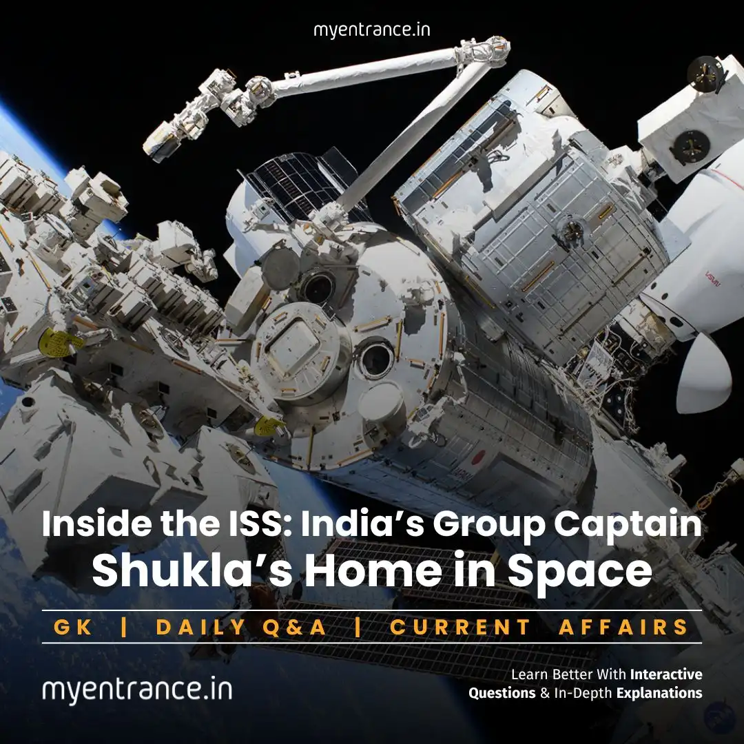 International Space Station (ISS) orbiting Earth – Key facts for competitive exams like SSC, PSC, NID, and NIFT