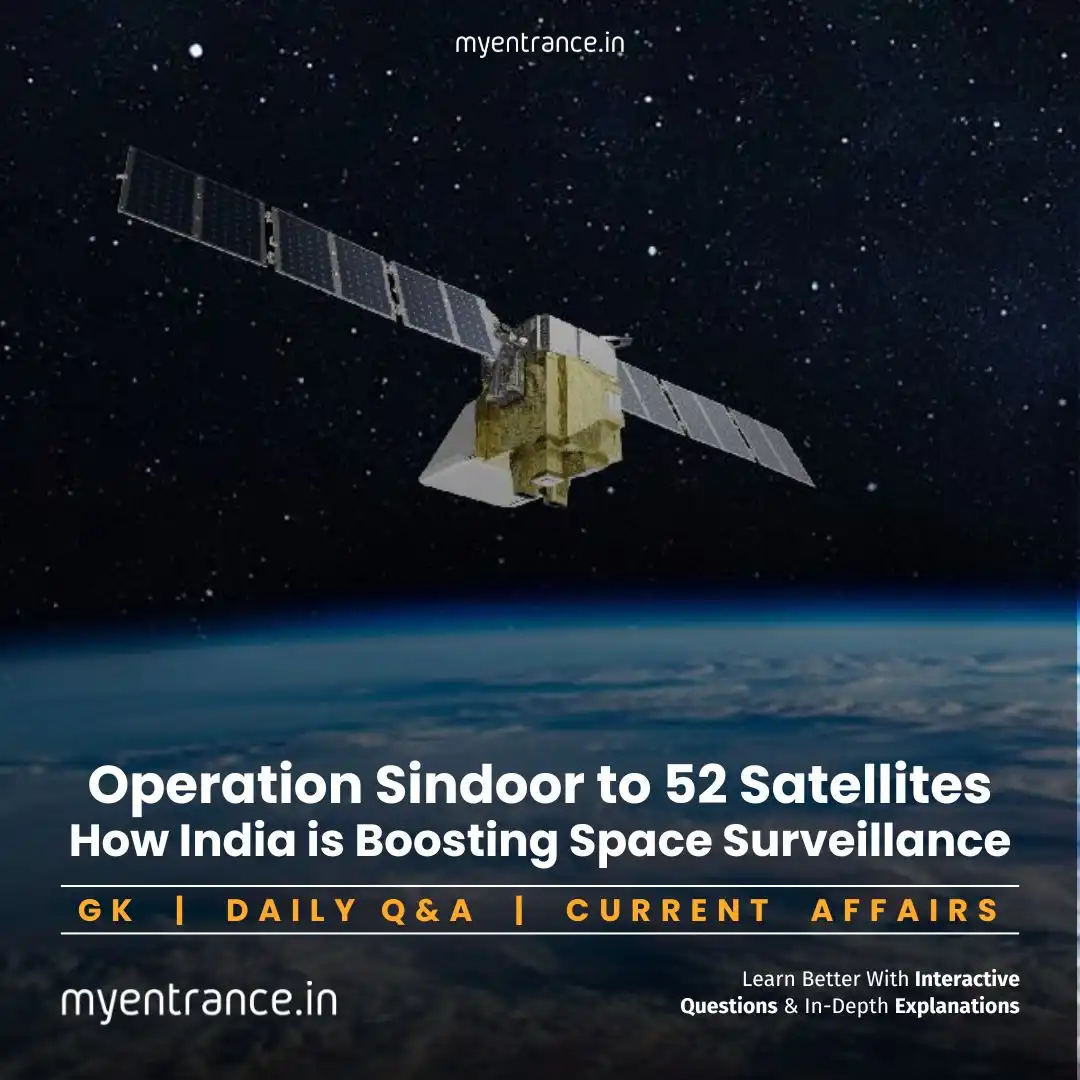 India’s 52 military satellites for enhanced border surveillance – key GK topic for SSC, PSC, NIFT exams