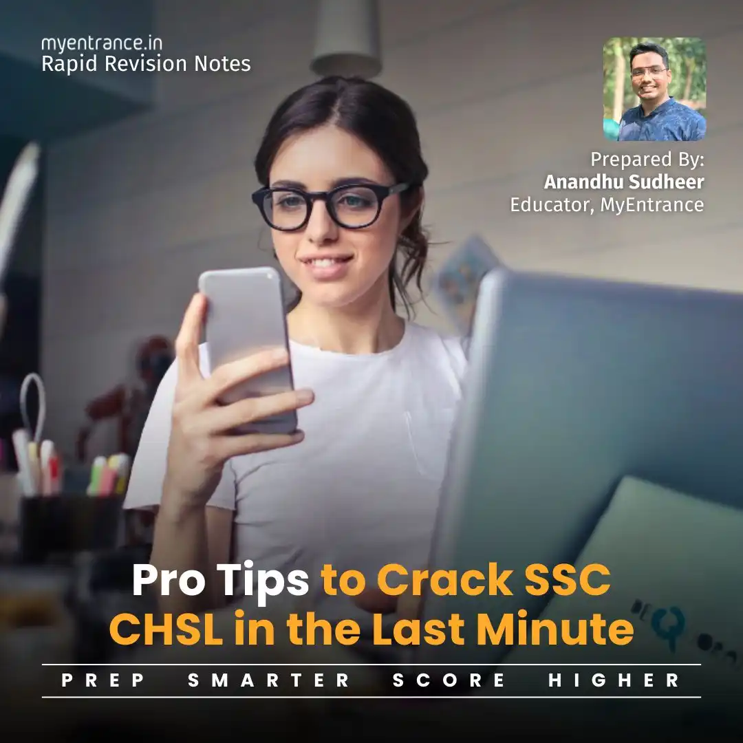 Last-minute SSC CHSL preparation tips for aspirants | Prepared by Anandhu Sudheer, Educator, MyEntrance.in