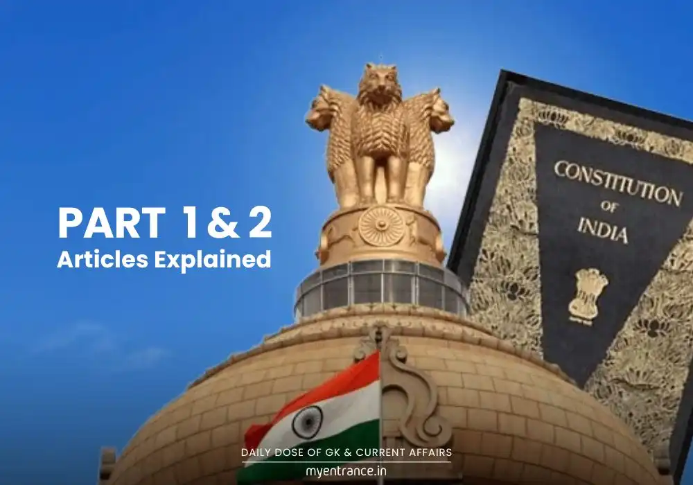 Indian Constitution Parts 1 & 2 - Union, States, and Citizenship Explained
