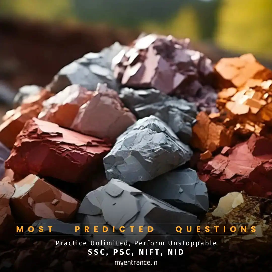 Illustration of critical minerals like lithium, cobalt, and rare earth elements essential for India’s green energy and tech industries.