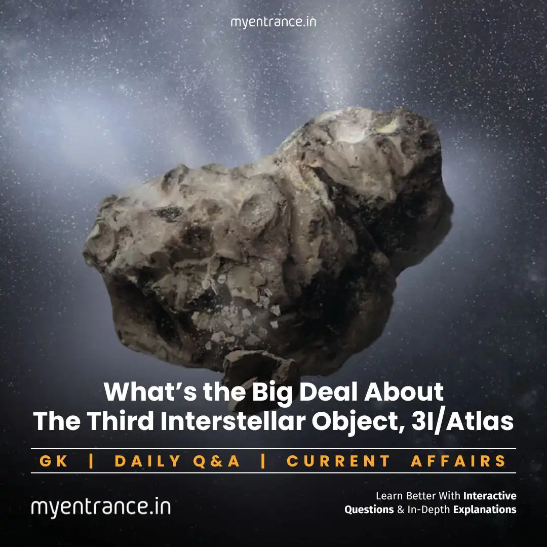 Artist’s depiction of interstellar object 3I/Atlas passing through the solar system