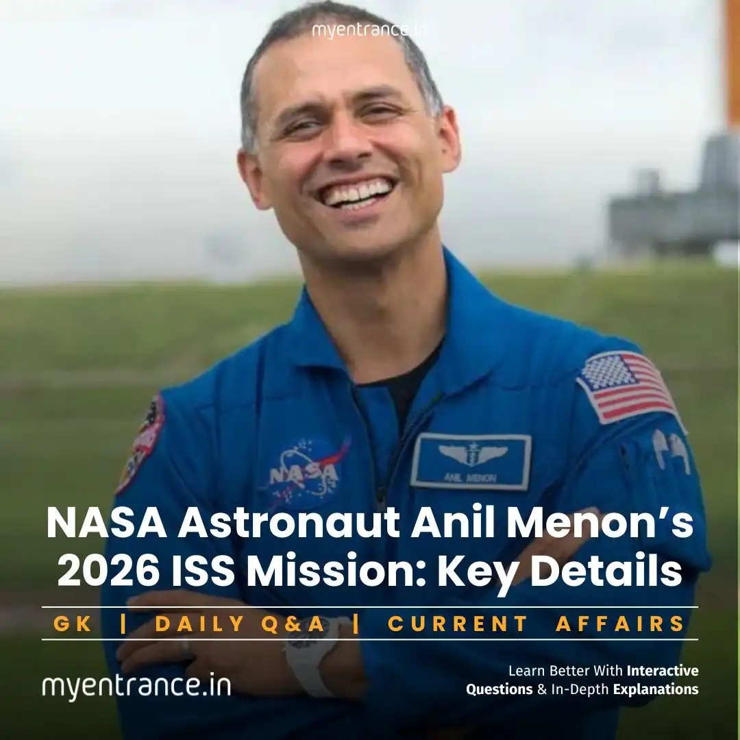 Who is NASA astronaut Anil Menon preparing for ISS mission in 2026