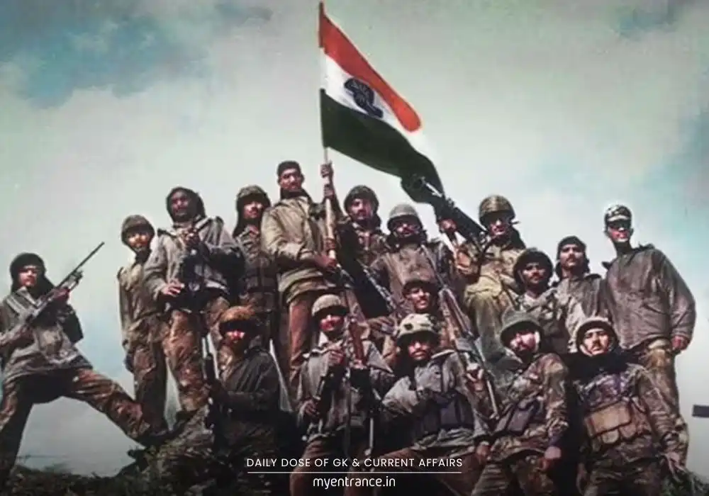 Indian Army soldiers during Operation Vijay in Kargil's harsh terrain | 1999 India-Pakistan War | Exam-focused military history