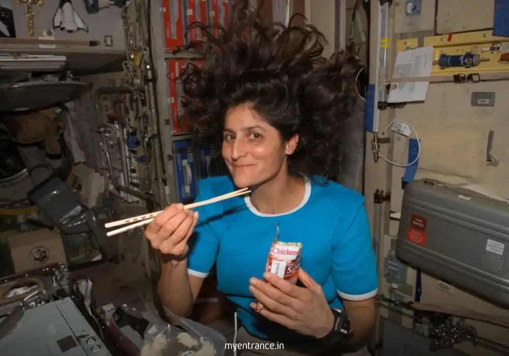 NASA astronaut Karen Nyberg demonstrates zero-gravity hair washing on the International Space Station