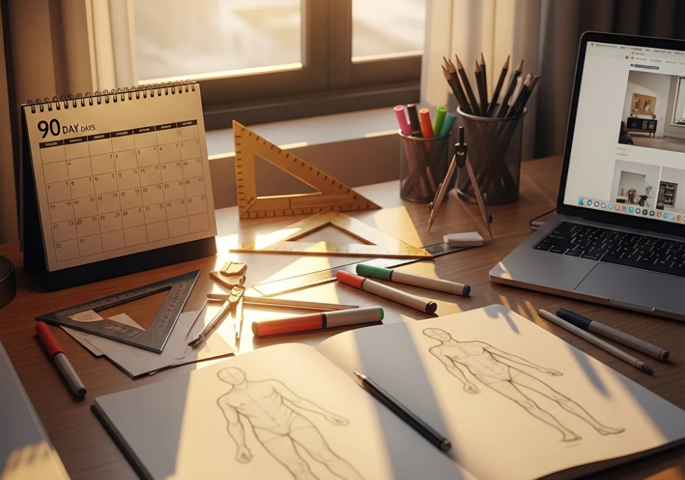 A structured study plan and design tools for NID entrance exam preparation.