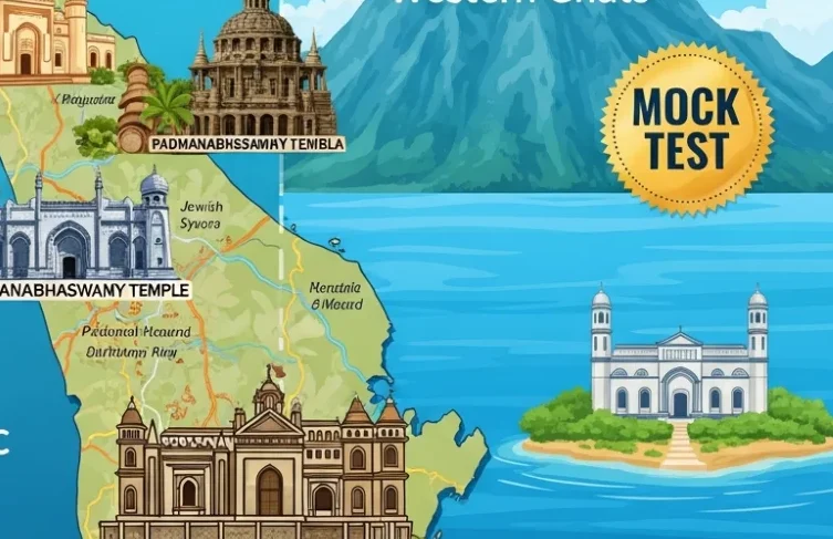 Kerala History and Geography Mock Test Graphic for PSC Exams