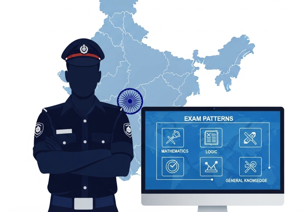 A visual representation of the SSC GD Constable latest exam pattern and recruitment stages.