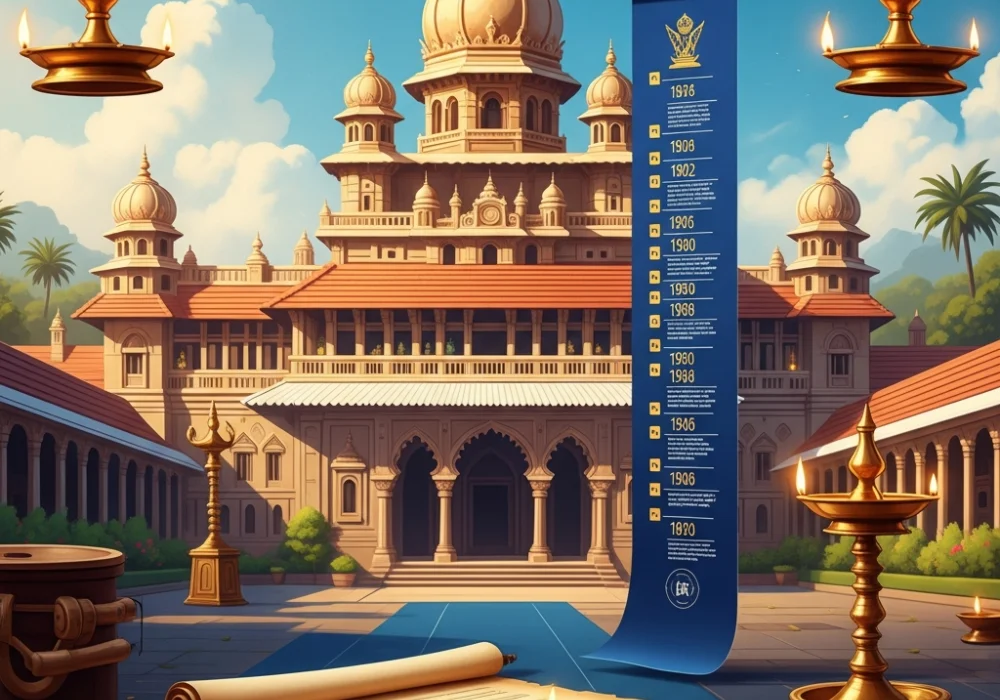 Interactive History Timeline of Travancore for Kerala PSC Exam Preparation
