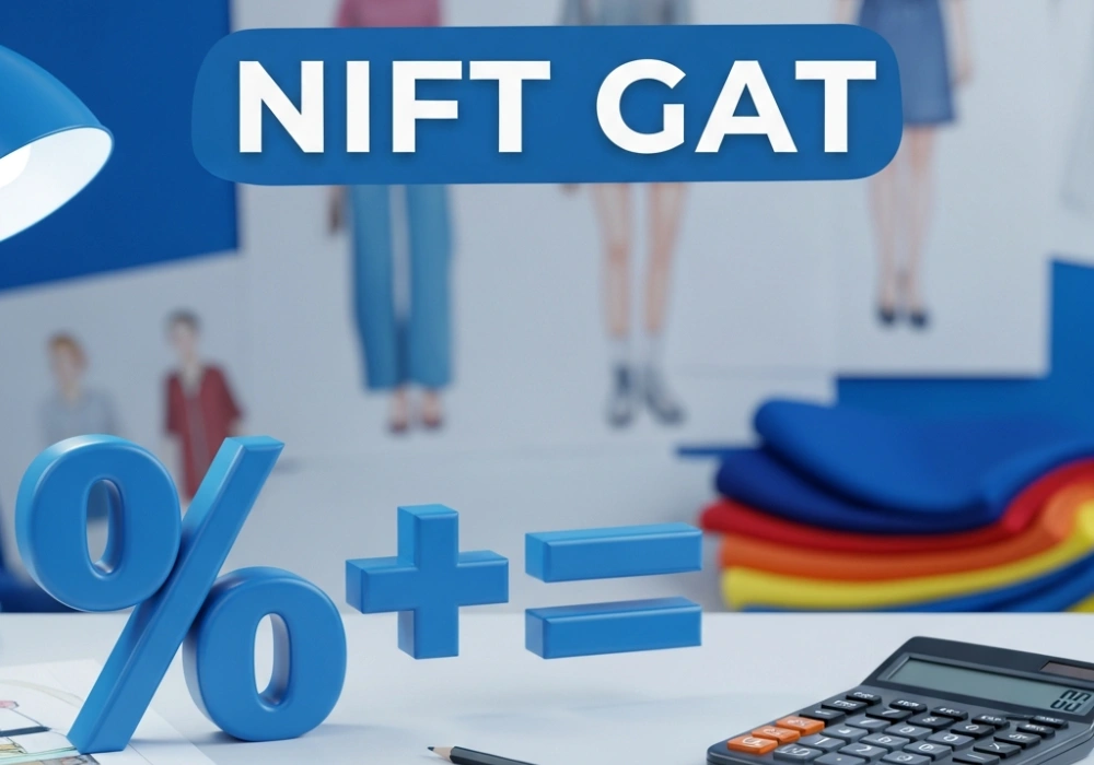 Educational banner for NIFT GAT Quantitative Ability featuring Simple and Compound Interest shortcuts.