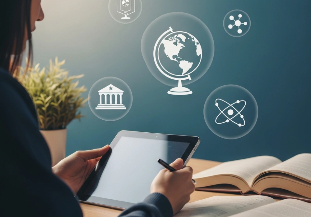 Educational background showing various study materials for Static GK preparation for SSC and PSC exams.