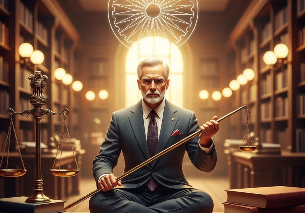 Majestic representation of the Indian Constitution and Amendments for UPSC preparation.