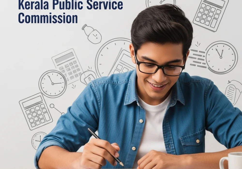 Student practicing Kerala PSC Mental Ability shortcuts for competitive exams.
