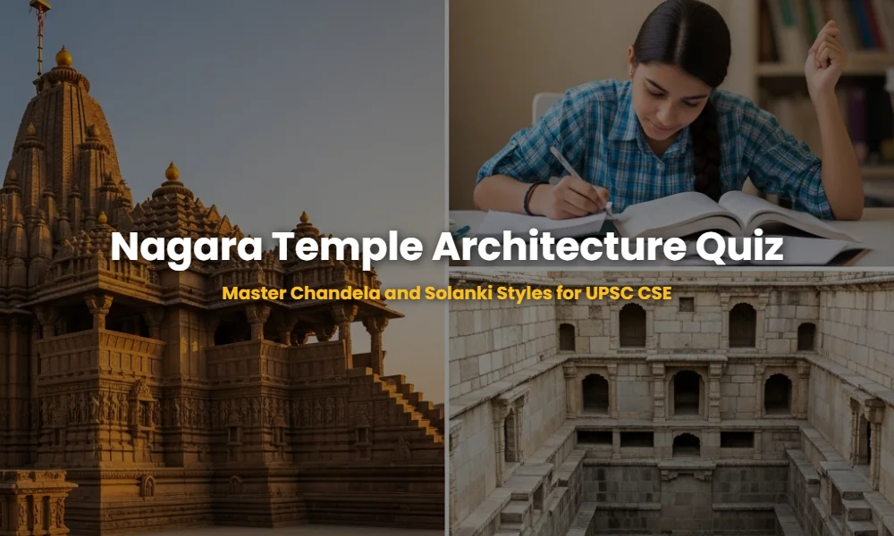 A comparison between the Chandela Khajuraho temple style and the Solanki Modhera temple style, showcasing shikharas and step-wells.