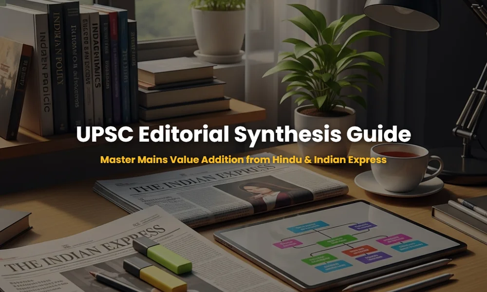Synthesizing editorial notes from The Hindu and Indian Express for UPSC Mains value addition strategy workspace.