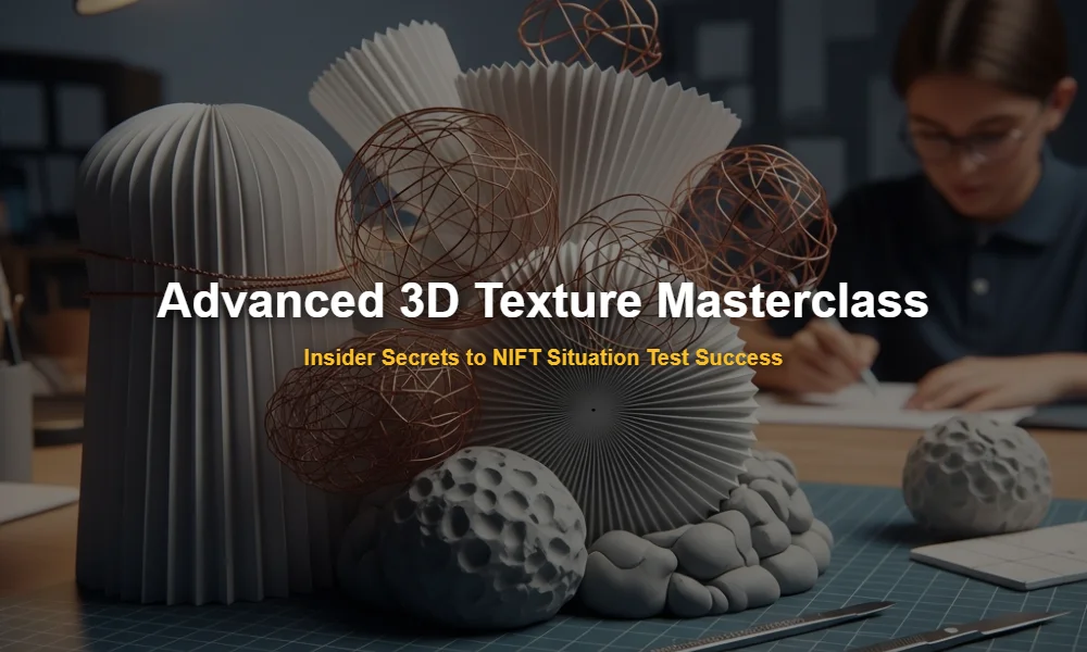 Advanced paper, clay, and wire manipulation techniques for NIFT Situation Test model making.
