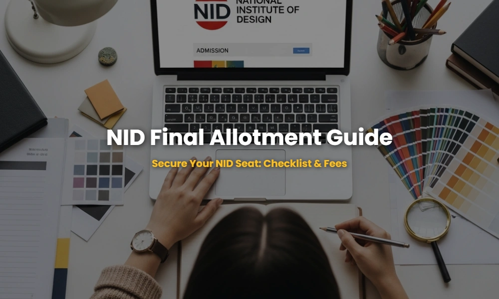 NID Admission Seat Allotment Document Checklist and Fee Payment Concept Image