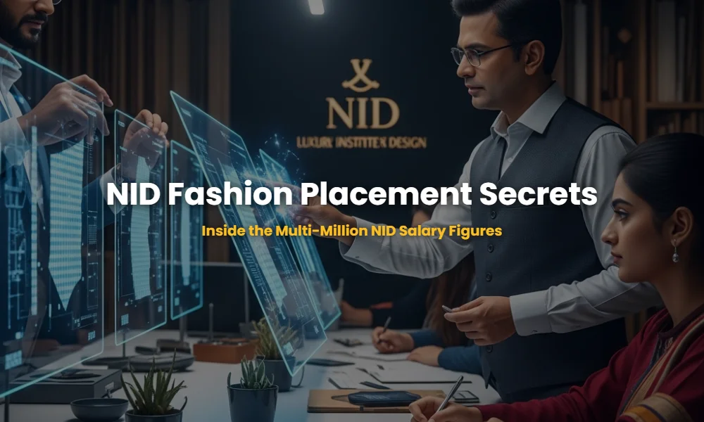 NID fashion design students in a high-tech placement interview session with top recruiters.