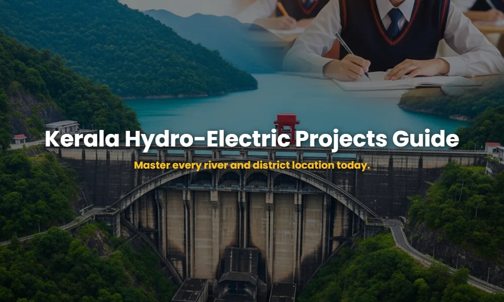 The Idukki Arch Dam in Kerala, a major hydro-electric project on the Periyar River, representing Static GK for Kerala PSC exams.