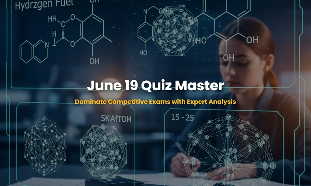 Analysis of 19-06-2026 daily current affairs quiz and news topics including hydrogen trains and quantum security.
