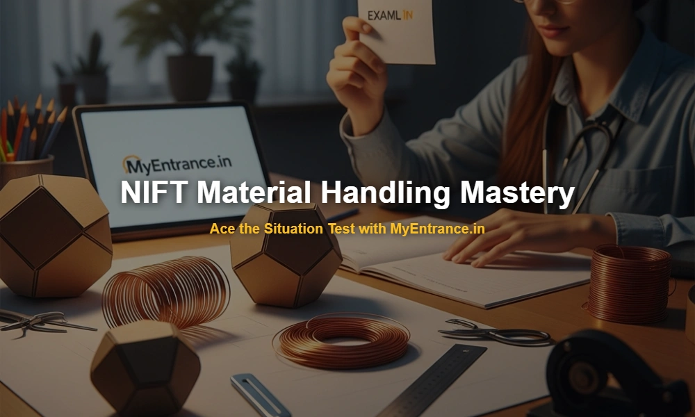 Detailed NIFT Situation Test material handling setup with cardboard models and tools