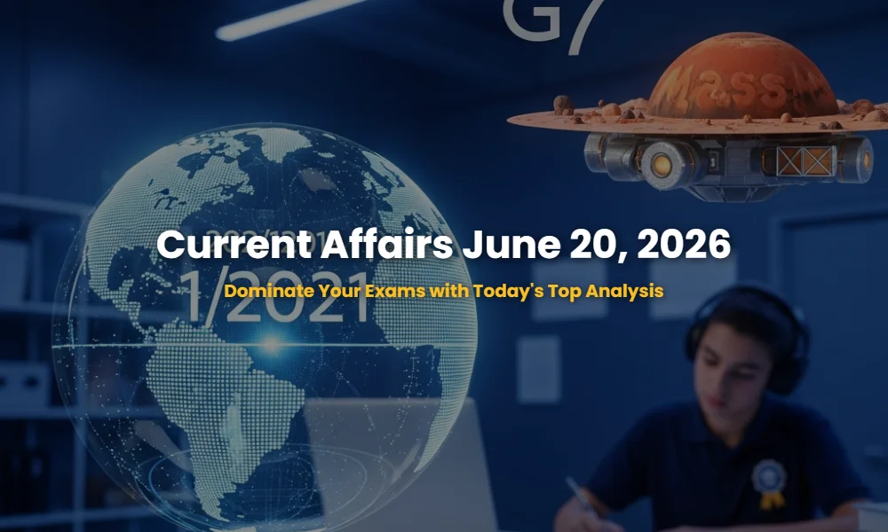 Daily Current Affairs Quiz 20-06-2026 Education Graphics