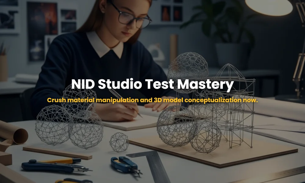 A professional 3D model made for NID Studio Test showcasing material manipulation skills.