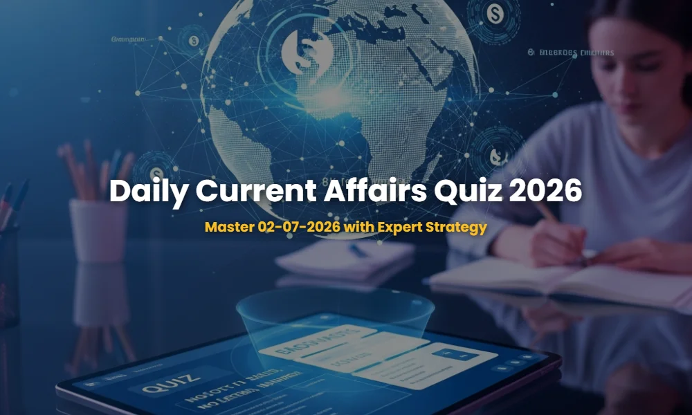 Daily Current Affairs Quiz 02-07-2026 digital analysis interface.