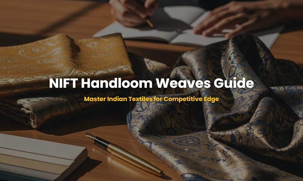 A collection of beautiful regional Indian handloom weaves for NIFT exam preparation.