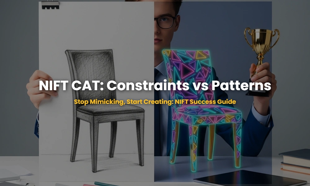 NIFT CAT preparation showing the shift from traditional sketching to innovative constraint-based design thinking.
